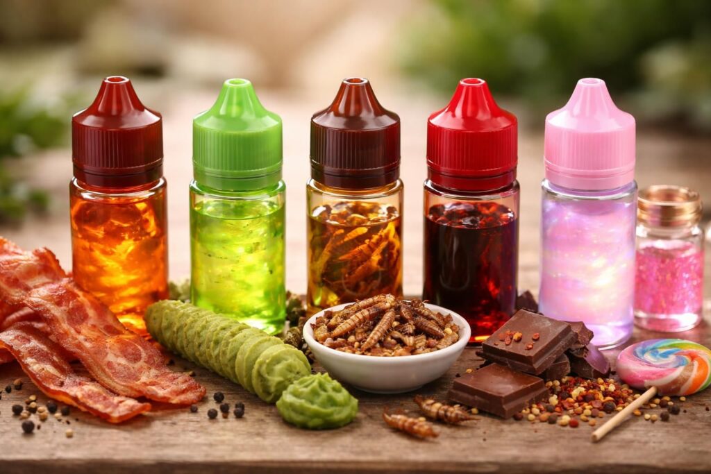 explorez les saveurs de cigarette électronique les plus originales et surprenantes pour une expérience de vapotage unique et inédite.