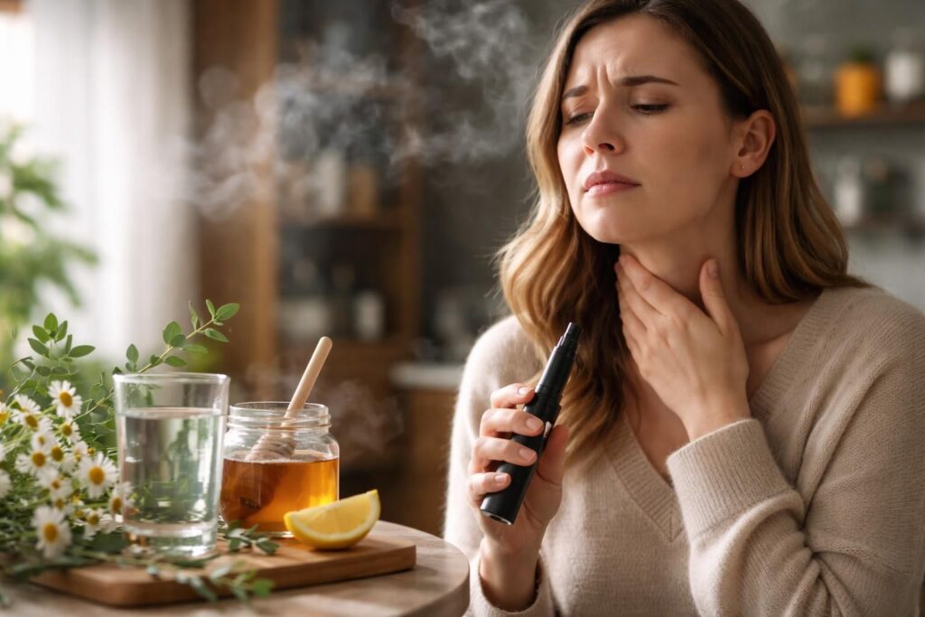 découvrez les causes de l'irritation de la gorge liée à l'utilisation de la cigarette électronique et les solutions efficaces pour soulager cet inconfort.